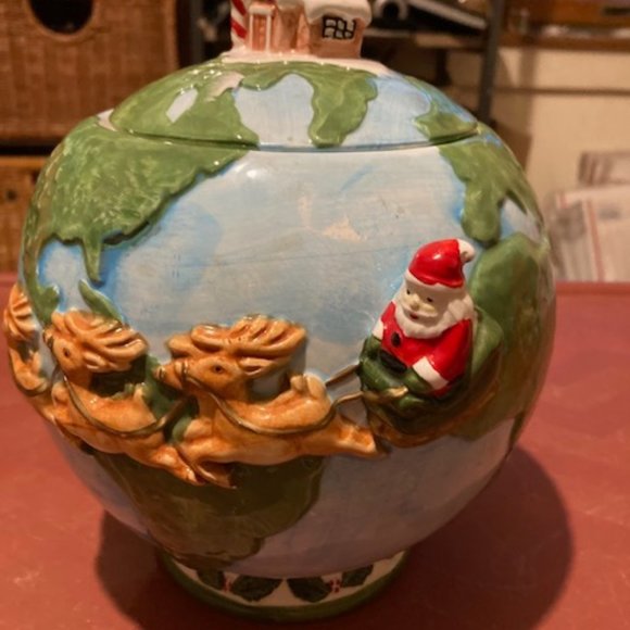 Rare Fitz & Floyd Santa Christmas cookie jar - Picture 8 of 8